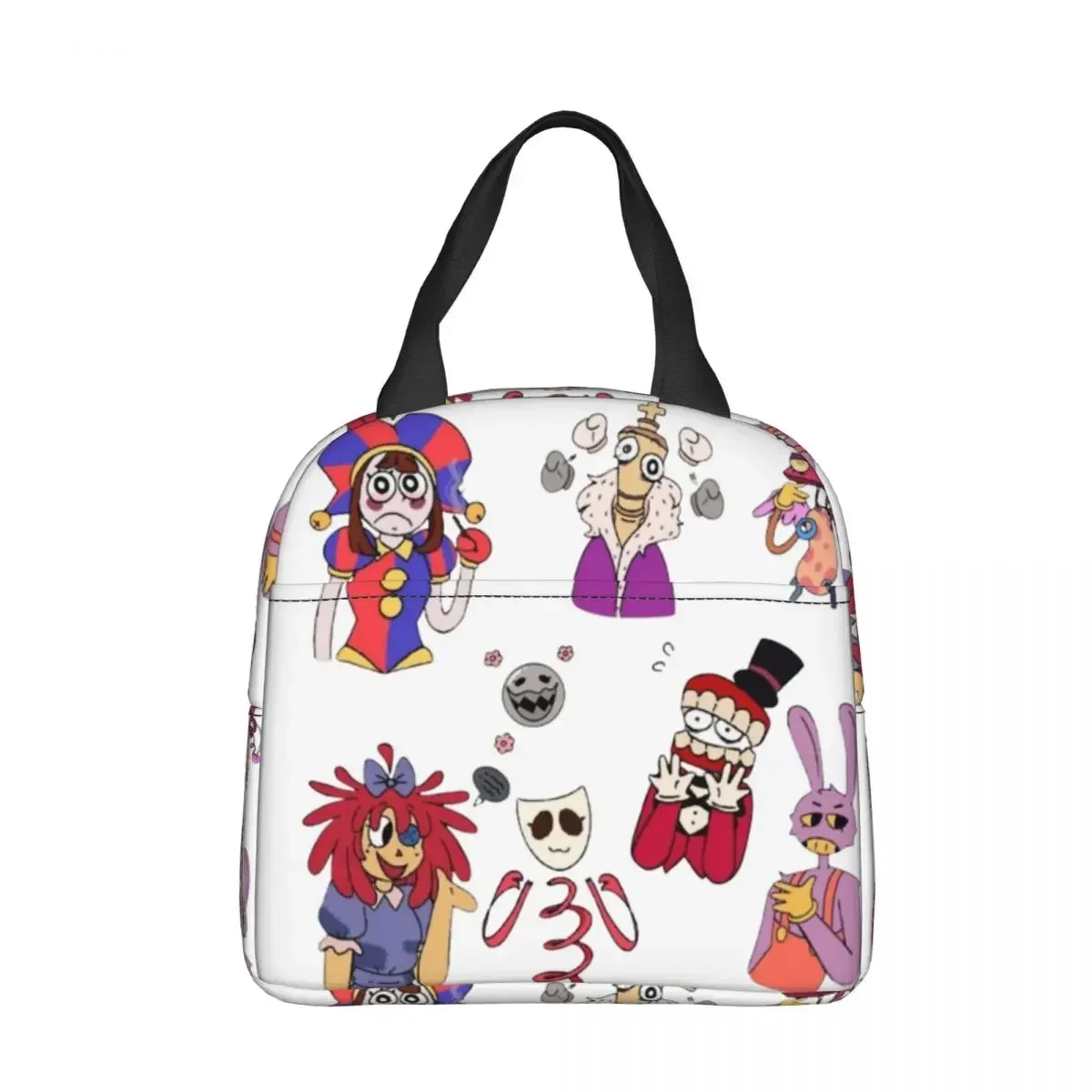 The Amazing Digital Circus Kinger Justin Bieber Bolsa de almuerzo aislada Bolsa térmica Contenedor de comida Caja de almuerzo portátil Tote School