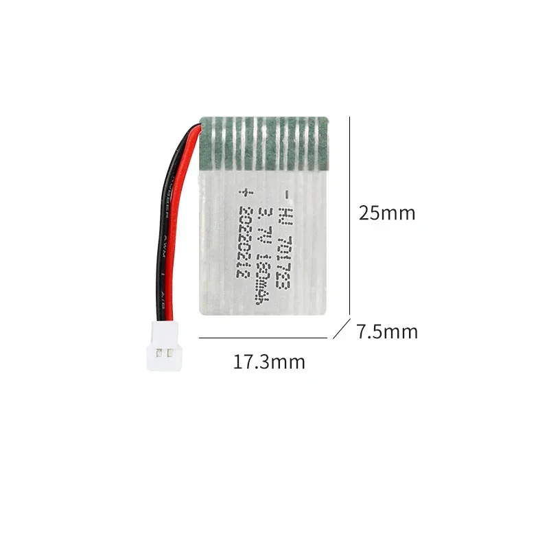 3.7v 180mah 701723 battery XH2.54 plug For H2 H8 H48 U207 Battery Remote Control Quadcopter Spare parts for H8 toys Helicopter