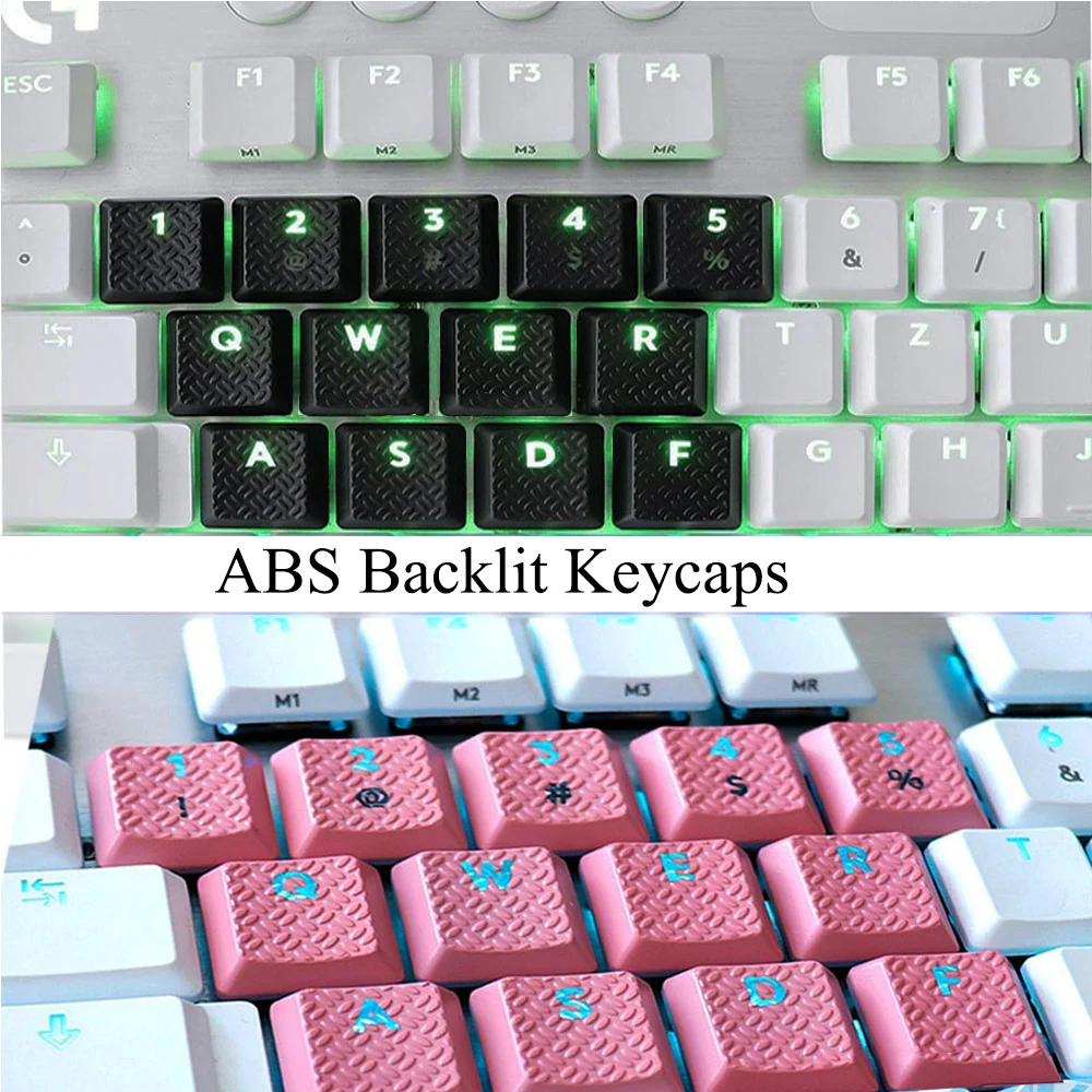 Anti-Slip ABS Keycaps for Logitech G915\G913 G815\G813\TKL Keyboards Caps Backlit QWER ASDF Direction Arrow White Red Keycap