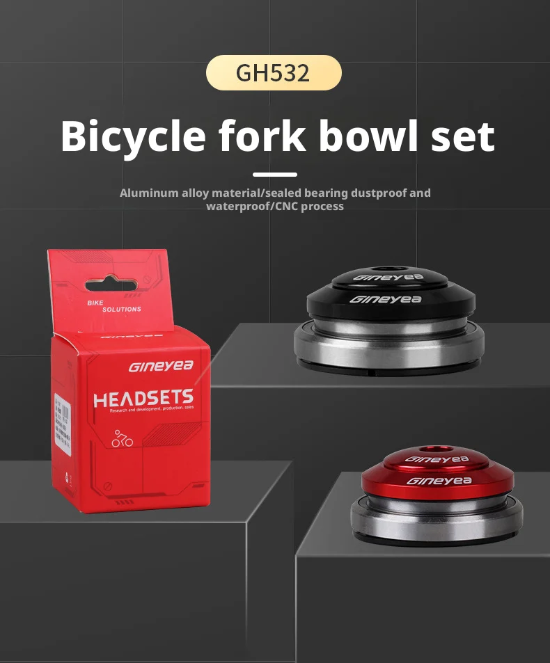 41/41,8-52mm Integriertes Verstecktes Headset mit Gedichtetem Lager für MTB und Rennrad, Gerade und Konische Gabel – Detail 1