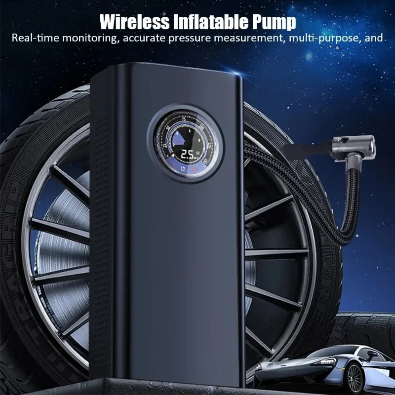 Mini Car Wireless Rechargeable Air Pump Inflator Portable Air Compressor Tire Electric Inflator Tires Motorcycle Car Maintenance