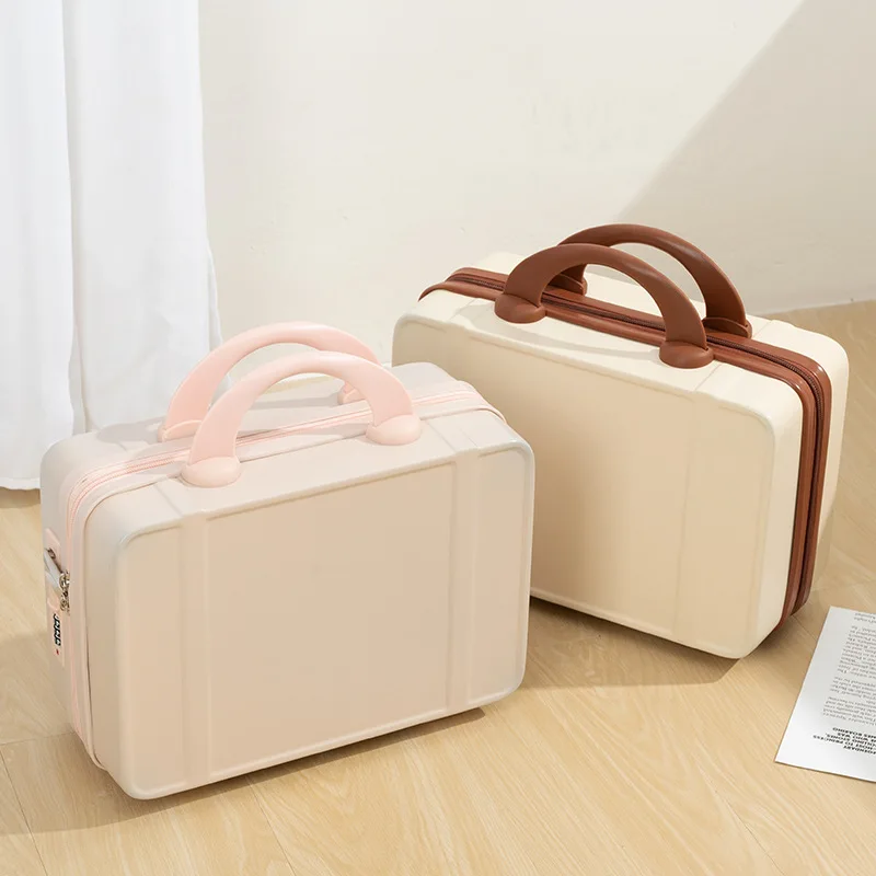 2023 new 14-inch cosmetic case portable suitcase small storage bag Korean suitcase password lock suitcase