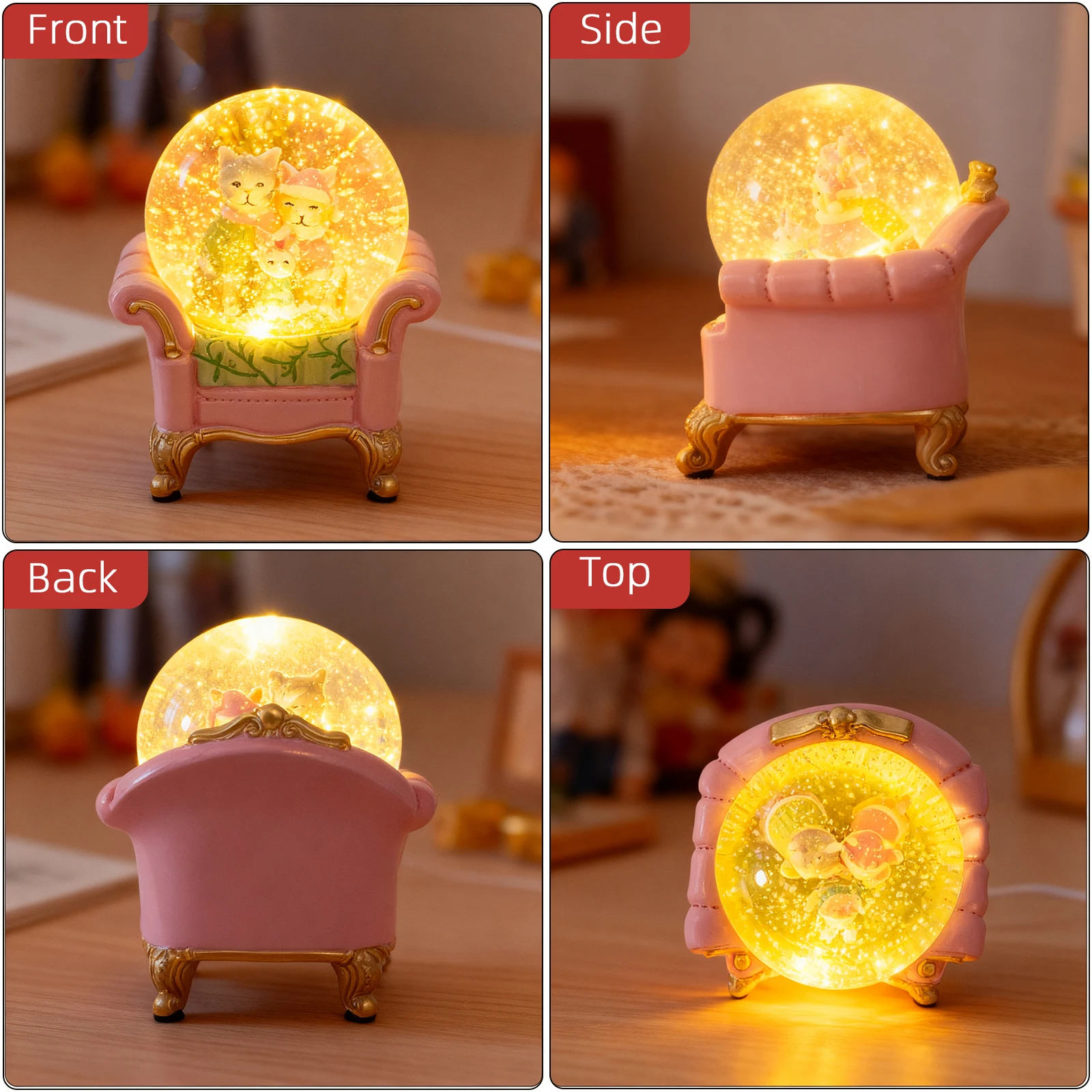 

Create a Cozy Holiday Ambiance with Our Magical LED Snowball and Adorable Animal Scene