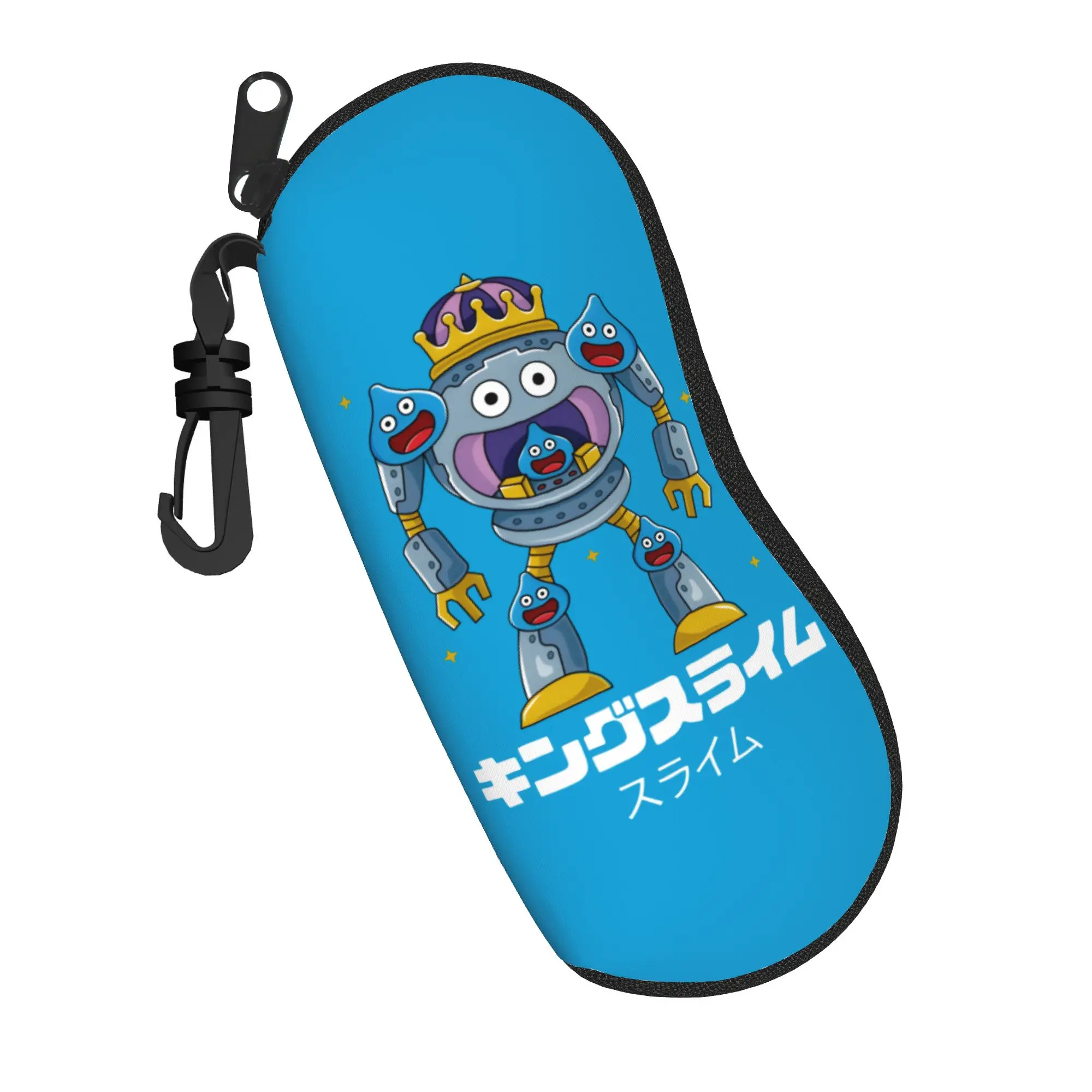 Cute Dragon Quest slime Glasses Case Protective Zipper  Sunglasses Box Anti-Pressure Eyewear Container
