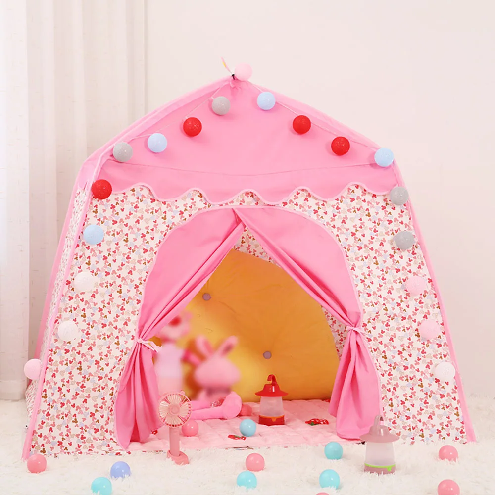 Kids Play Tent Princess Castle Play Tent Oxford Fabric Large Fairy Playhouse with Carry Bag for Boys & Girls Indoor Outdoor