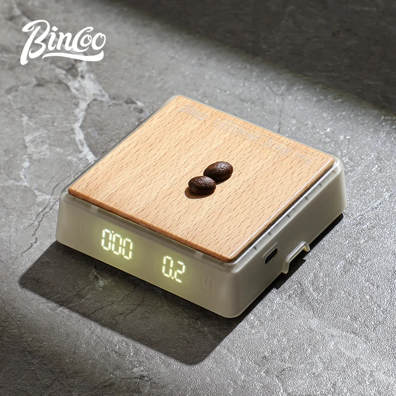 Bincoo Kitchen coffee scale Electronic scale Automatic timer 0.1g/999g digital display mini portable pour espresso UBS charging