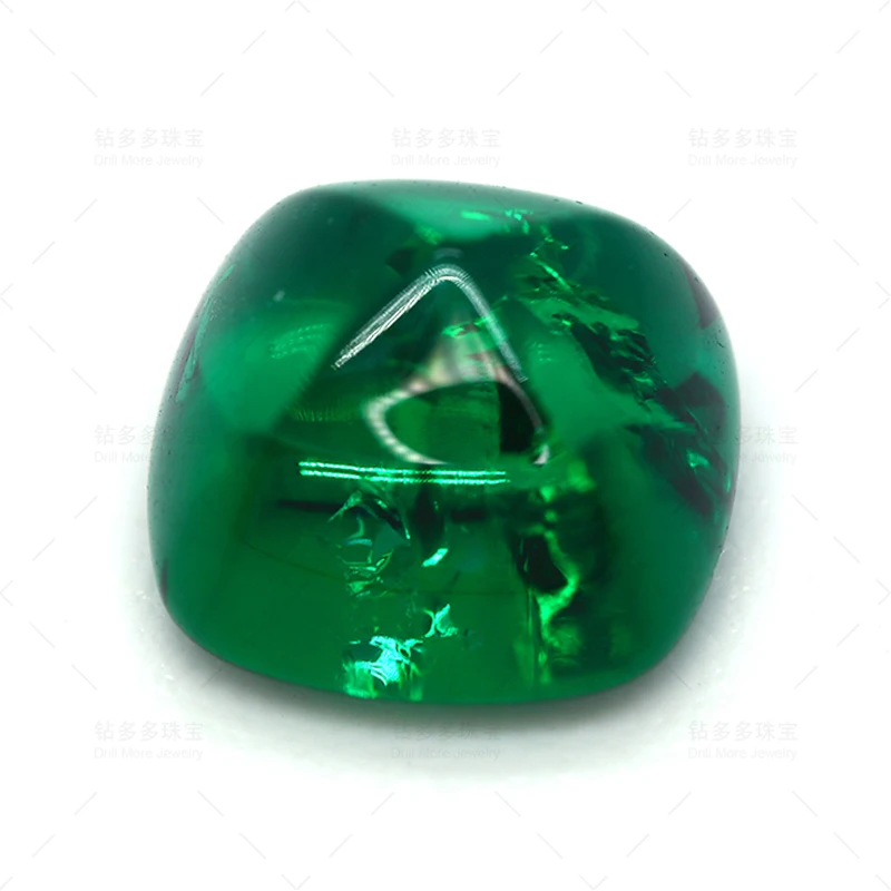 Hydrothermal Emerald Lab Nurturing Gemstone Square 8*8mm Manufacturers Wholesale High Quality Emerald Optional Certificate