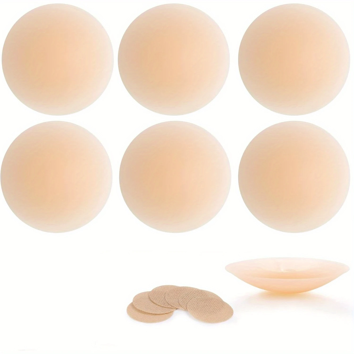 Nipple Covers 3 Pairs, Nipple Pasties for Women Reusable, Ultra Thin Pasties Adhesive Silicone Breast Petals