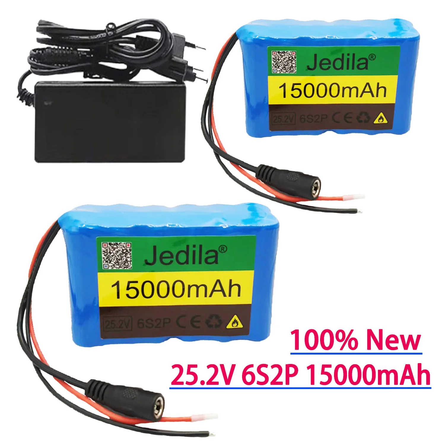 Batería.de.litio.de.24v.15Ah.6s2p.25,2v.15000mAh.para.bicicleta.eléctrica.ciclomotor.batería deiones.de litio.con