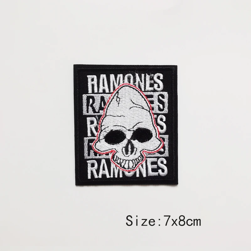 Band Embroidered Applique Patches Fabric Garment Apparel Accessories Badges Rock Punk