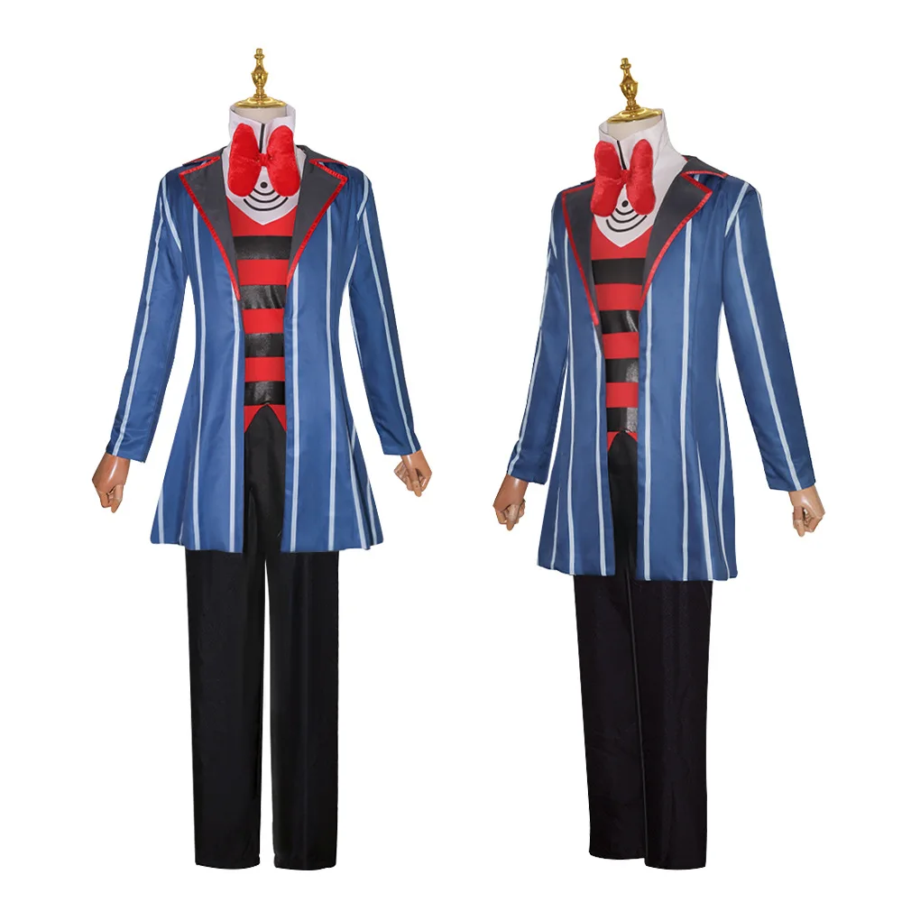 زي تنكري أنمي هازبين ، بلوزة فندق ، جاكيت ، بنطلون ، طقم قبعة ، هالوين ، بدلة كرنفال للبالغين من الرجال والنساء