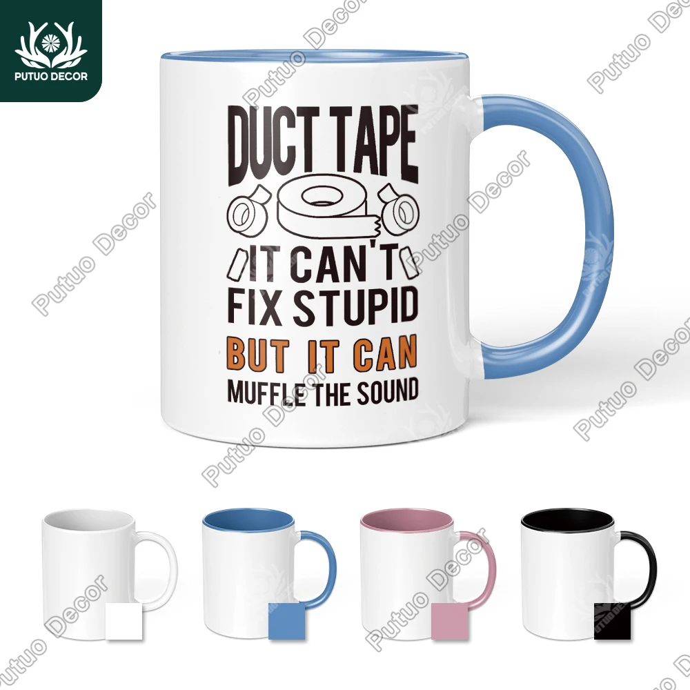 

Putuo Decor 1pc Fun ironic quotes coffee mugs, home office living room, fun gifts for friends, Family, four colors to choose