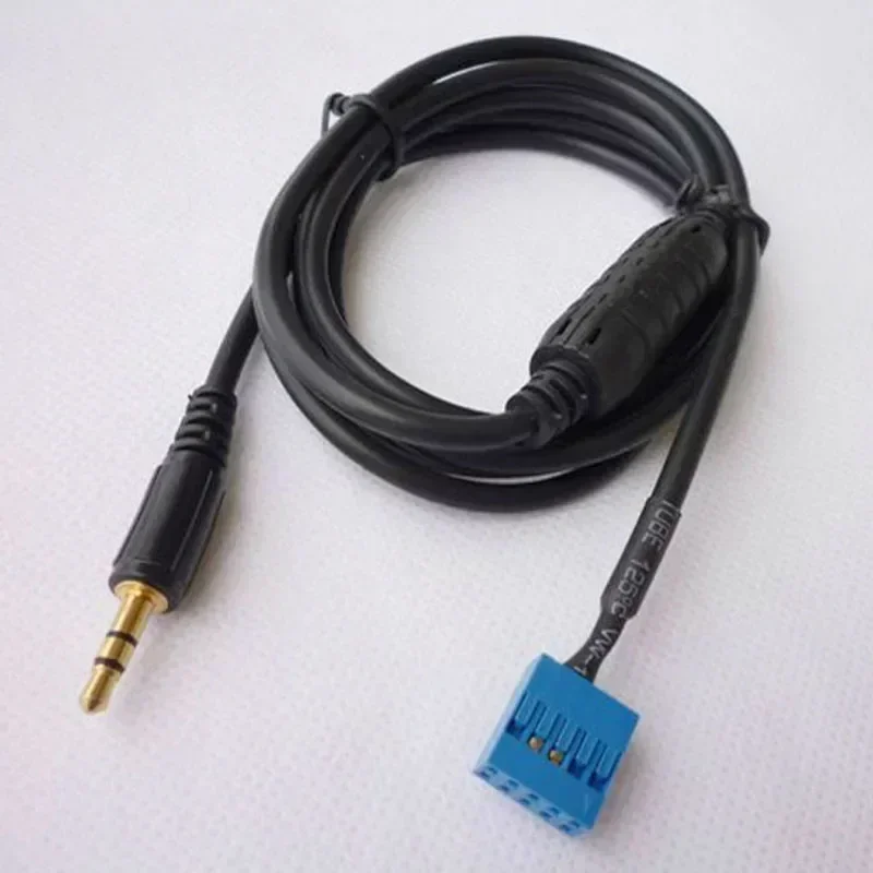

10Pin Car AUX Input Mode Cable 3.5mm Male Input Interface Input Adapter Auxiliary Cable For BMW E46 323i 325Ci 330Ci M3 98-06 US