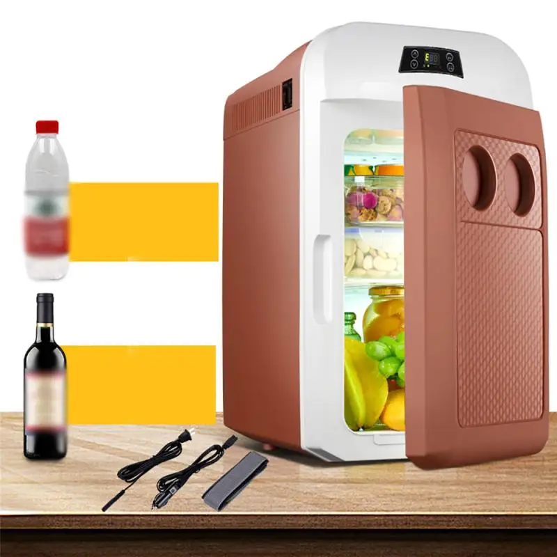 20L Digital Display Car And Home Mini Refrigerator 220V Outdoor Portable Picnic Food Drink Cooling Warming Fridge Refrigerator