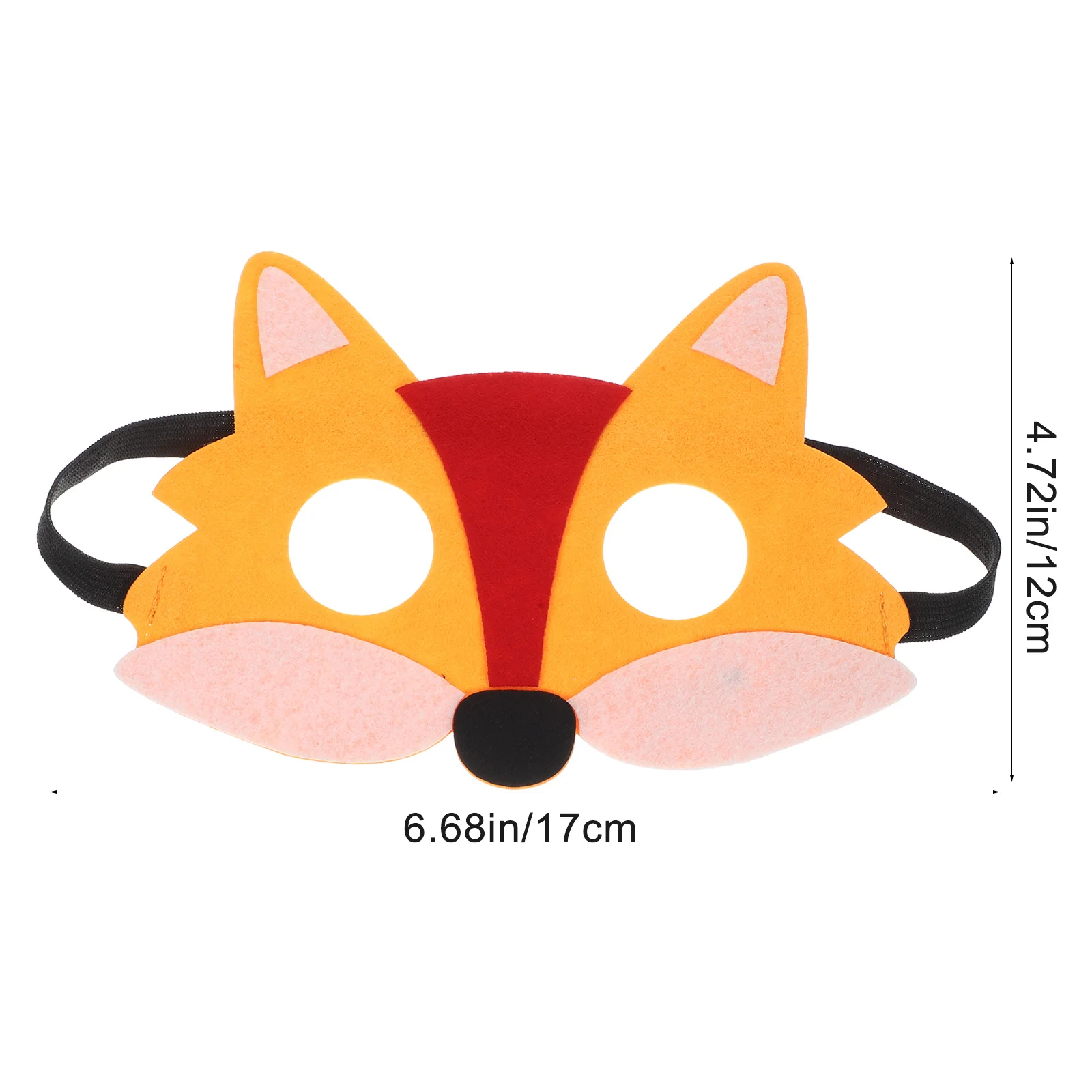 6 Buah Topeng Setengah Wajah Rubah dari Bahan Felt untuk Pesta Halloween, Kostum, Dekorasi Festival, Topeng Hewan, Pesta Topeng, Halloween Foxy