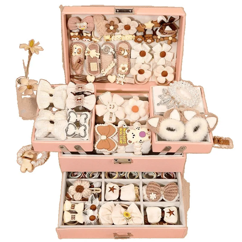 

Children's hair accessories gift box, a complete set of adult girl birthday gift jewelry box.