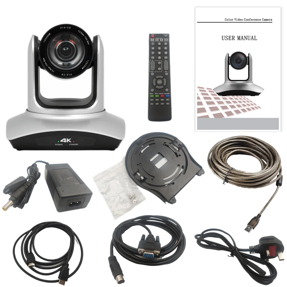 4K Conferentie Ptz Camera 12/20x 60fps Live Streaming Lan Usb3.0 Hdmi Voor Zakelijke Bijeenkomst Kerk Uitzending Youtube