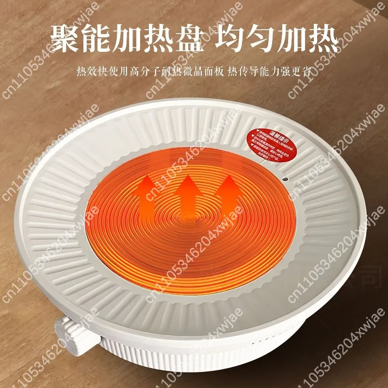 Electric Ceramic Stove Tea Boiler Set 1500W Portable Hot Pot Cooktop with Glass Kettle Home Kitchen