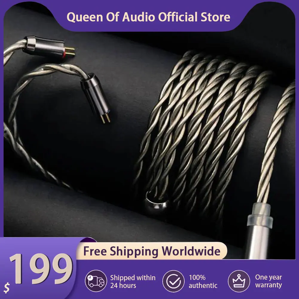 Новый кабель для обновления наушников Kinera Dromi 6N OCC 4-ядерный посеребренный проводный наушник 0,78 2-контактный/MMCX разъем IEM аксессуары гарнитура