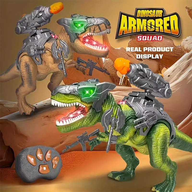 ของเล่นไดโนเสาร์จำลองโลหะผสม, RC T-Rex,วิ่งและเสียงกรีดร้อง, เอฟเฟกต์เสียงในตัว, ของขวัญวันเกิดสำหรับเด็ก 3+, พร้อมรีโมท, แบตเตอรี่
