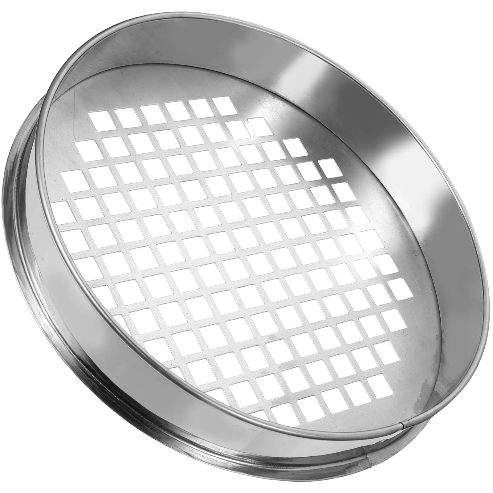 

Stainless Steel Sieve Strainer Round Mesh Screen Filter Pan Grading Tray Home Kitchen Garden Corrosion Resistant