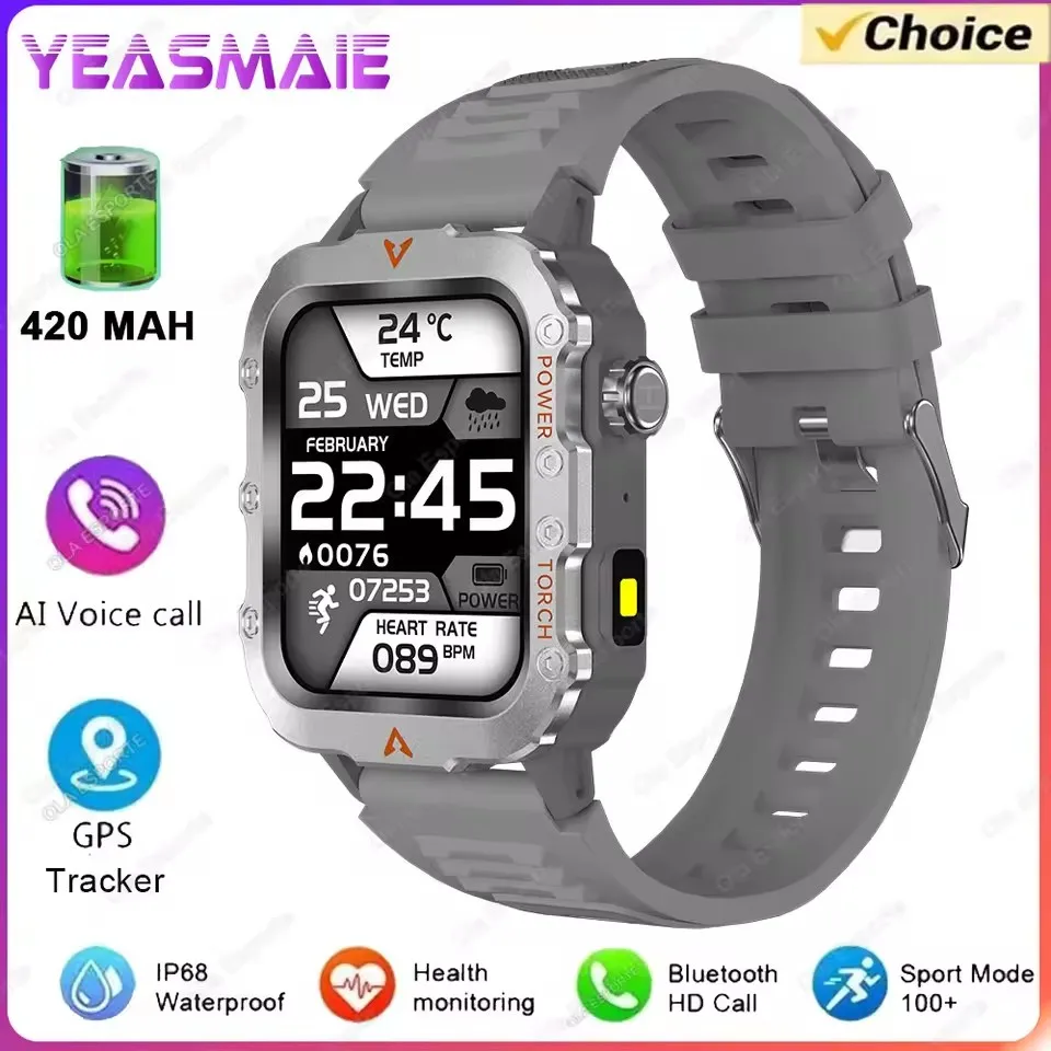 2025 Neue Smartwatch für Herren Outdoor GPS Sportuhr Herzfrequenz Schlafüberwachung Wasserdichte Smartwatch für iOS Android