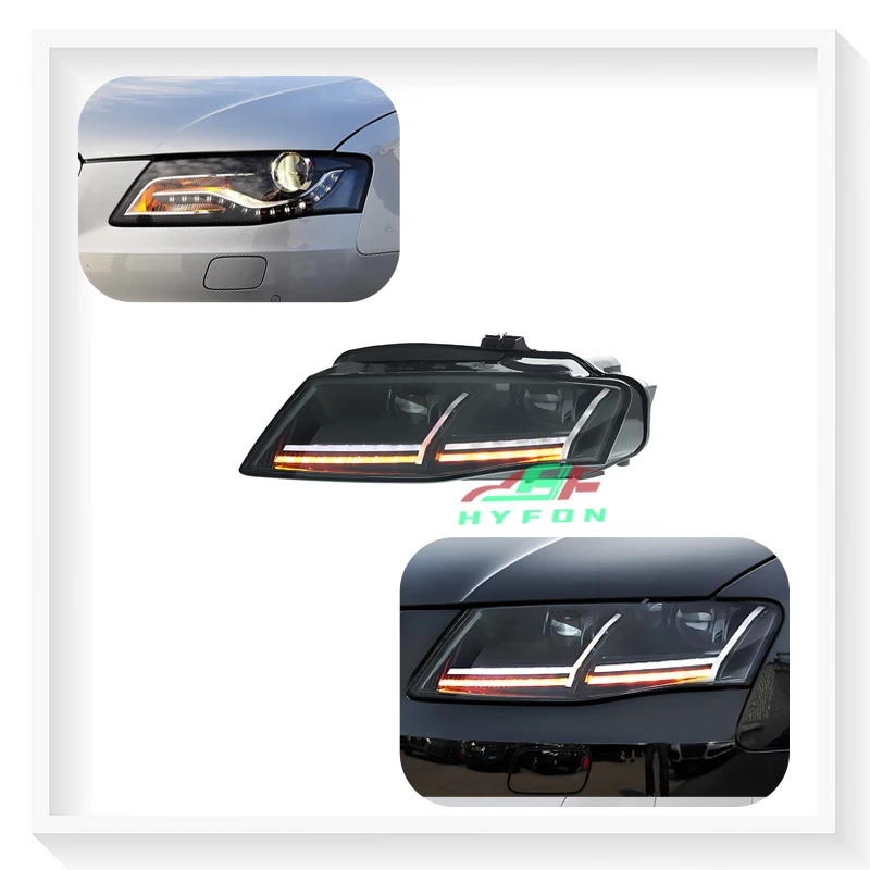 

For Audi A4 A4L 2009-2012 Upgraded TT Style matrix Full LED Headlights Daytime Running Lights Flow Turn signal Plug and Play