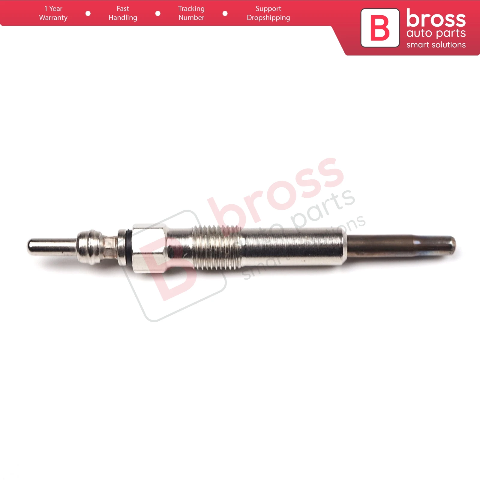 Bross Auto Parts BGP26 1 Piece Heater Glow Plugs GX93, N10140101, GN855 for Audi VW Seat Skoda Ford Volvo Renault Fast Shipment