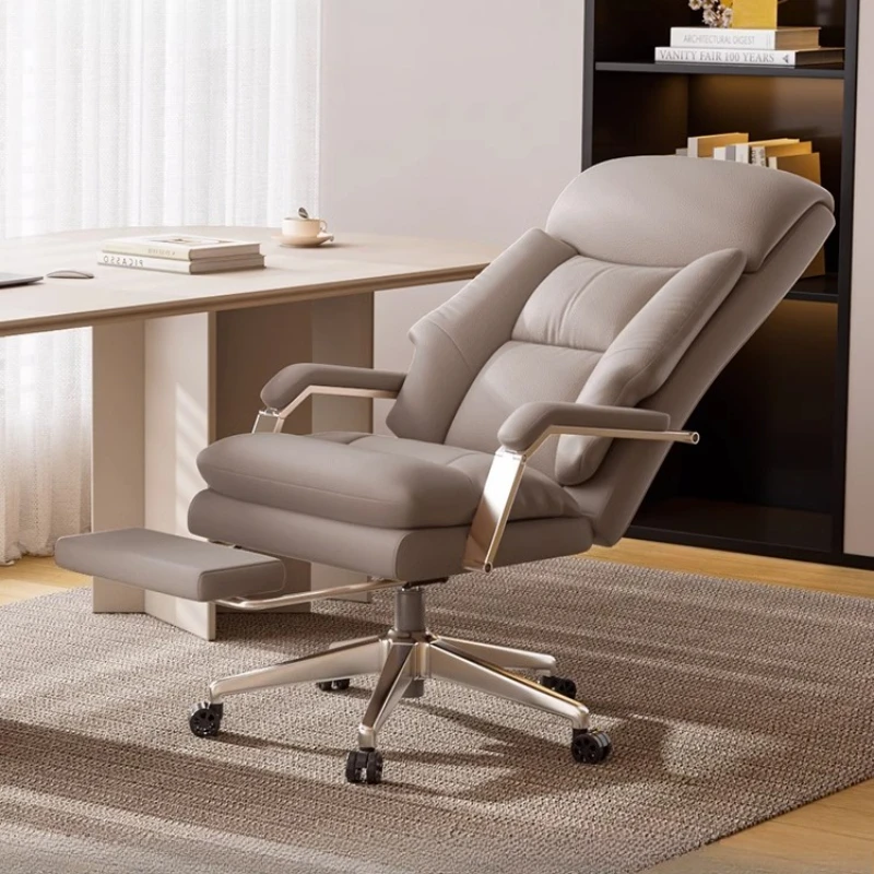 

Footrest Nordic Office Chairs Armrest Modern Gray Designer Ergonomic Chair Recliner Comfortable Sedia Ufficio Home Office