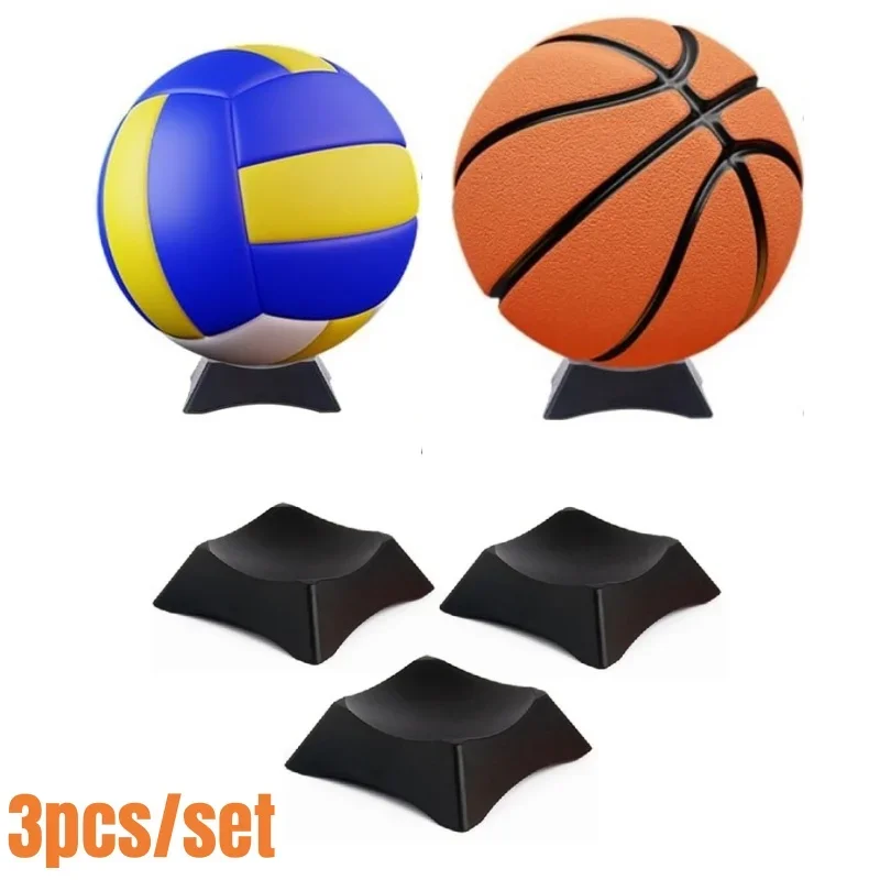 3 stücke Schwarz Mehrzweck Ball Ständer Display Halter Rack Unterstützung Basis für Basketball Fußball Rugby Fußball Volleyball Labyrinth Ball