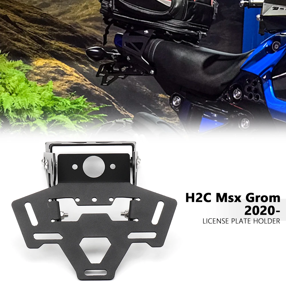 

Motorcycles Plate Holder Metal License Plate Taillight Registration Plate Bracket For Honda H2C MSX GROM 2020- H2C Msx Grom