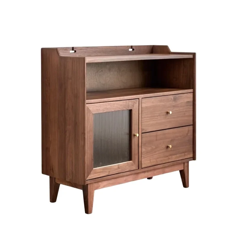 

Black walnut side cabinets, lockers, modern minimalist cherry wood