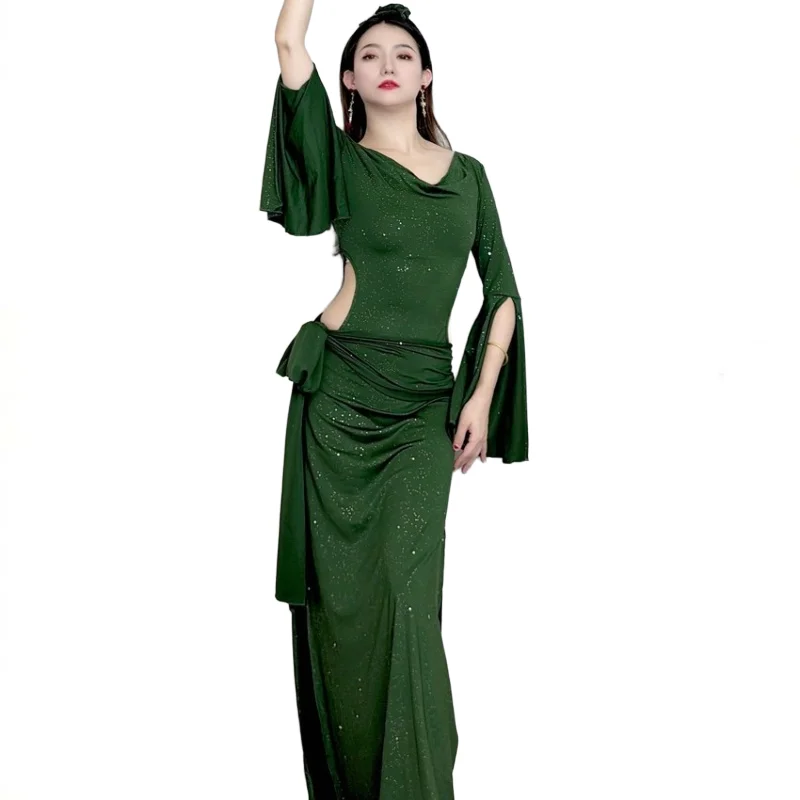 Buikdanskostuums voor vrouwen Shaabi Baladi Saidi Robe Zachte en comfortabele oosterse oefenkleding voor dansers Vitaliteit van de danseres - afbeelding 2