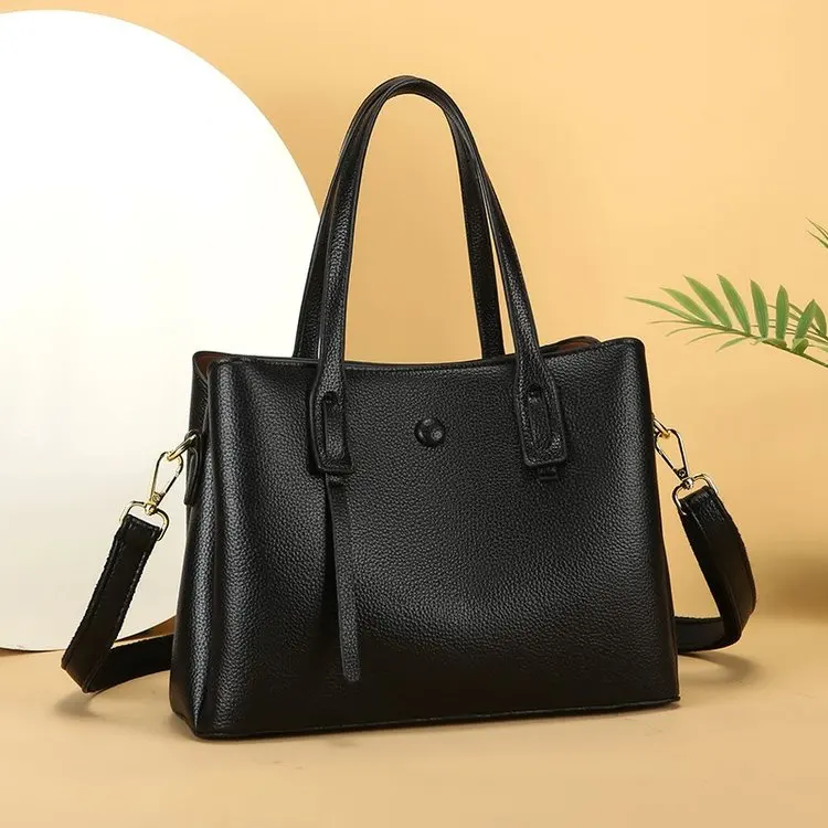 

Изысканная повседневная кожаная женская сумка, элитная парижская модная сумка, винтажная элегантная сумка-тоут, трендовая сумка через плечо