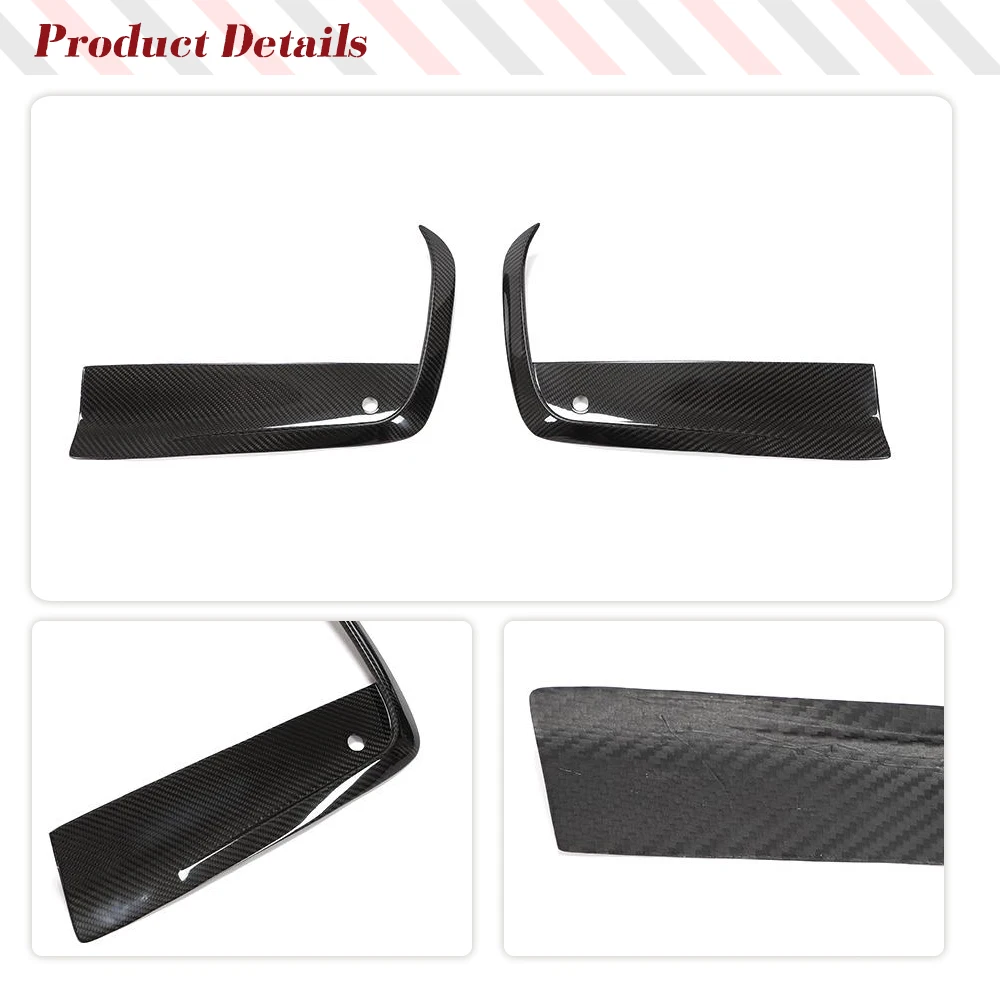 Car Front Canards Bumper Fog Lamp Cover for BMW 8 Series G14 G15 G16 M Sport 2018-2023 Carbon Fiber Front Fins Splitters