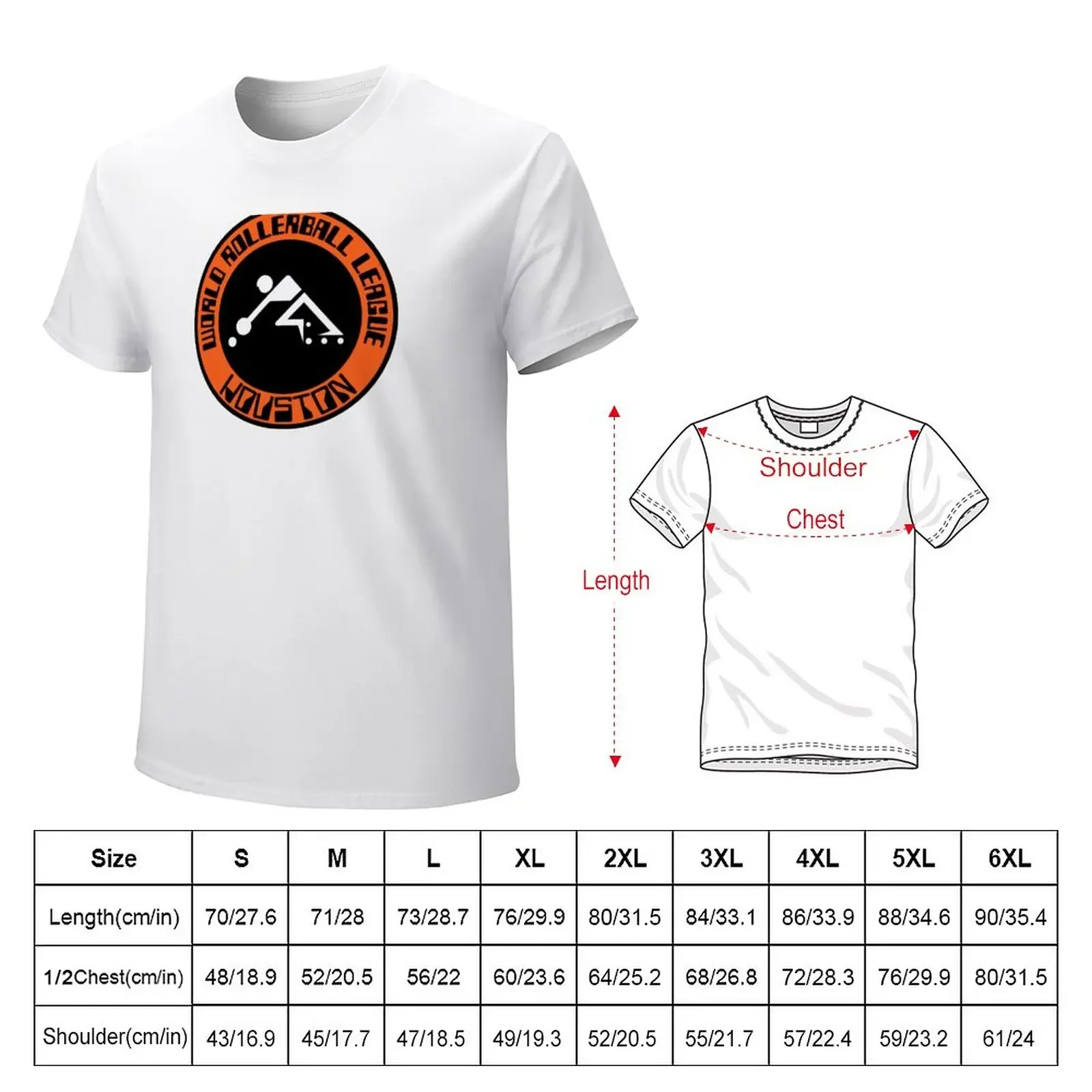 World Rollerball League - Houston (Rollerball) T-Shirt cute clothes quick drying oversized t shirts for men