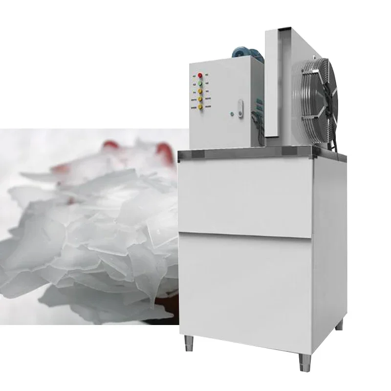 

110v 220v Flake Ice Maker Machine Commercial High-Yield Seafood Supermarket Hot Pot Restaurant Industrial Scaly Ice Maker Machin