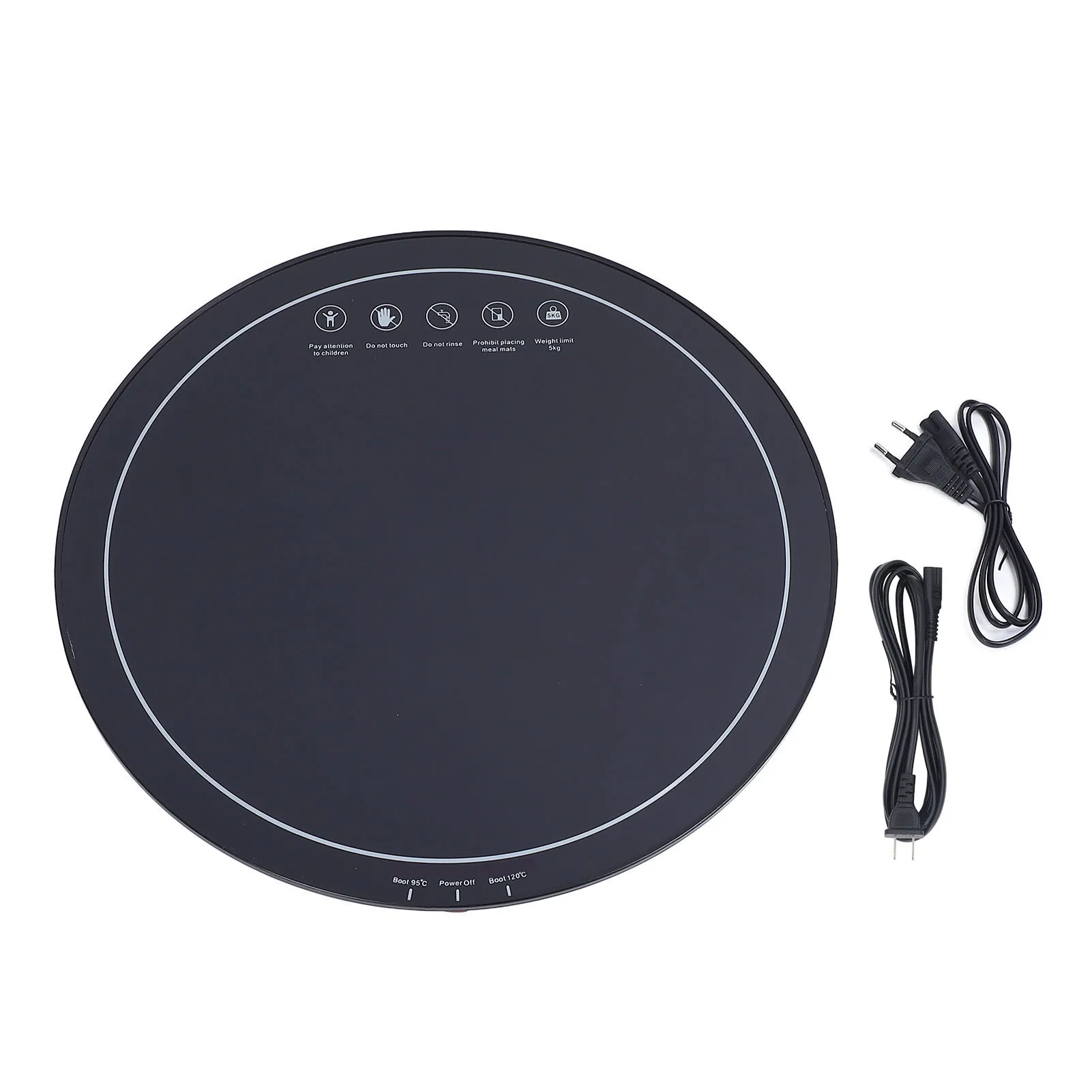 Electric Server Warming Tray 18.1 Inch Round Smart Thermostat Large Food Warmer for Parties Buffet Gatherings Restaurants