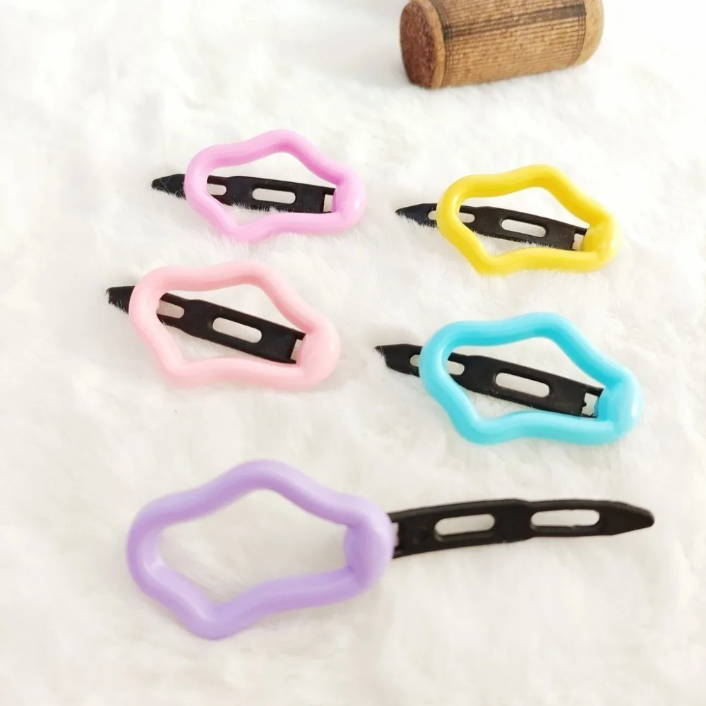 مشبك شعر سحابي بلاستيكي ، راتنج ملون ، دبوس شعر جانبي جميل ، ديكور بسيط ، إكسسوارات شعر ، جديد