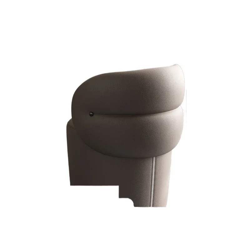 

All leather Italian minimalist dressing stool household makeup stool dresser shoe changing round stool tea