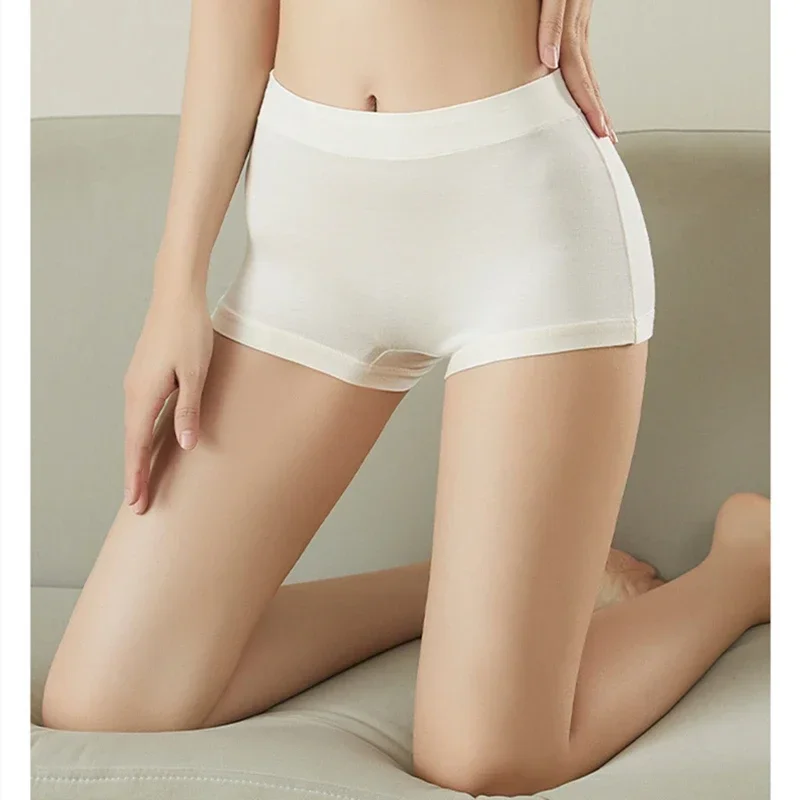 Women Modal Underwear Boxers Shorts Mid Waist Soft Safety Panties Elastic Breathable Comfort Underpants Sexy Intimates Lingerie