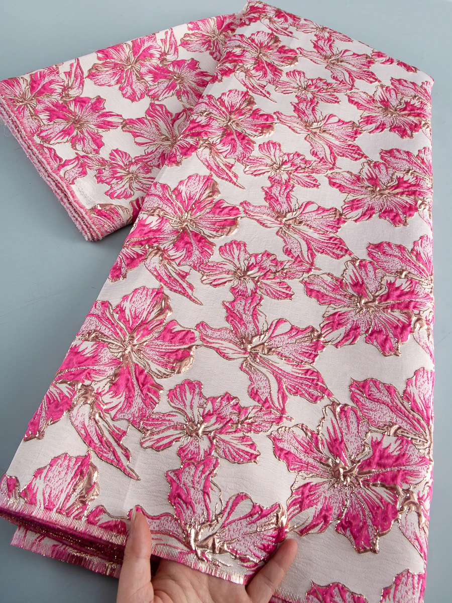 Nigerian Brocade African Lace Fabric 2025 Newest Jacquard Lace Fabrics Party Dresses for Women Sewing High Quality,2.5Yards 4336