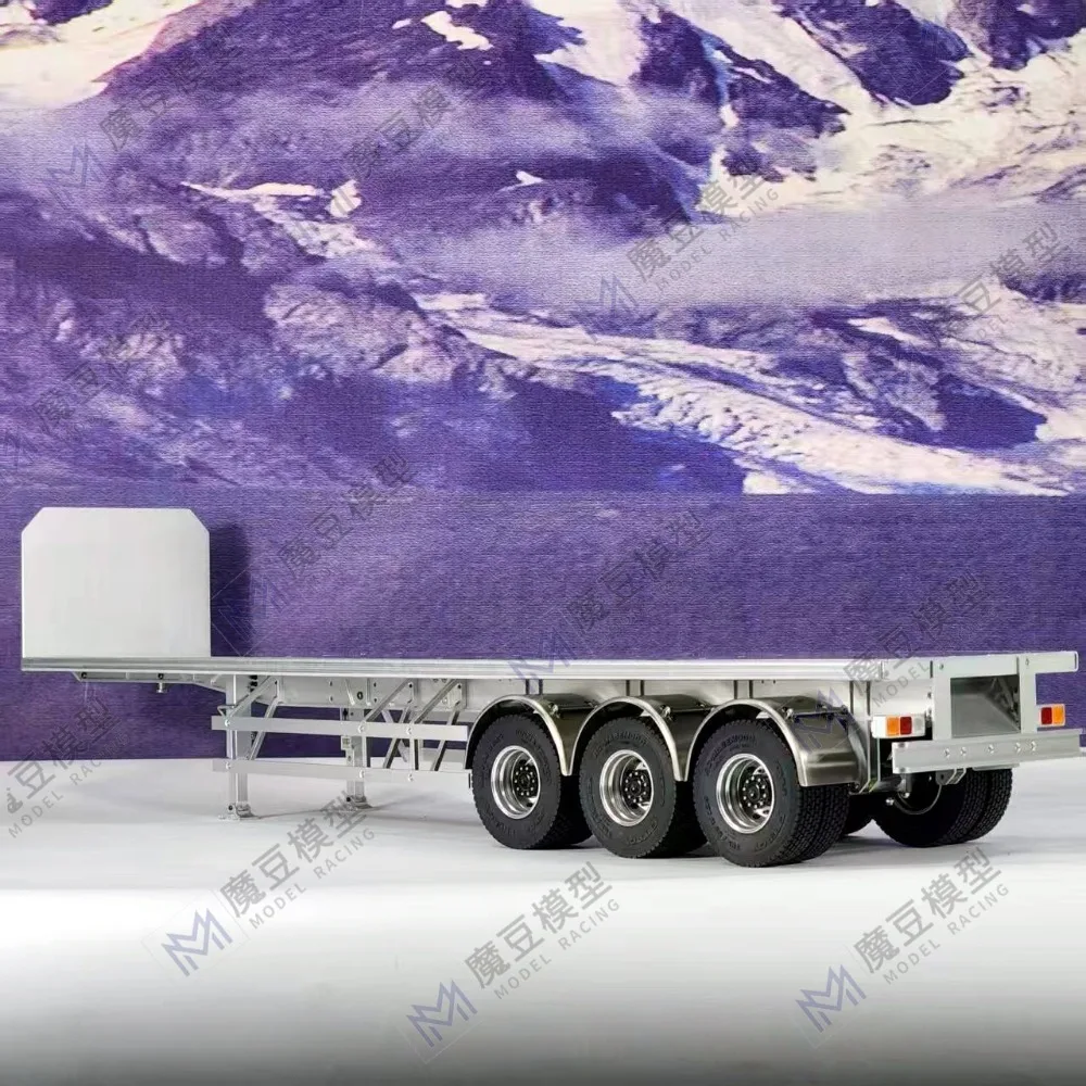 Remorque à jambes métalliques, conteneur de châssis, cadre de remorque pour camion Tamiya RC Scania R470 R620 770s R730, pièces de bricolage, accessoires de mise à niveau