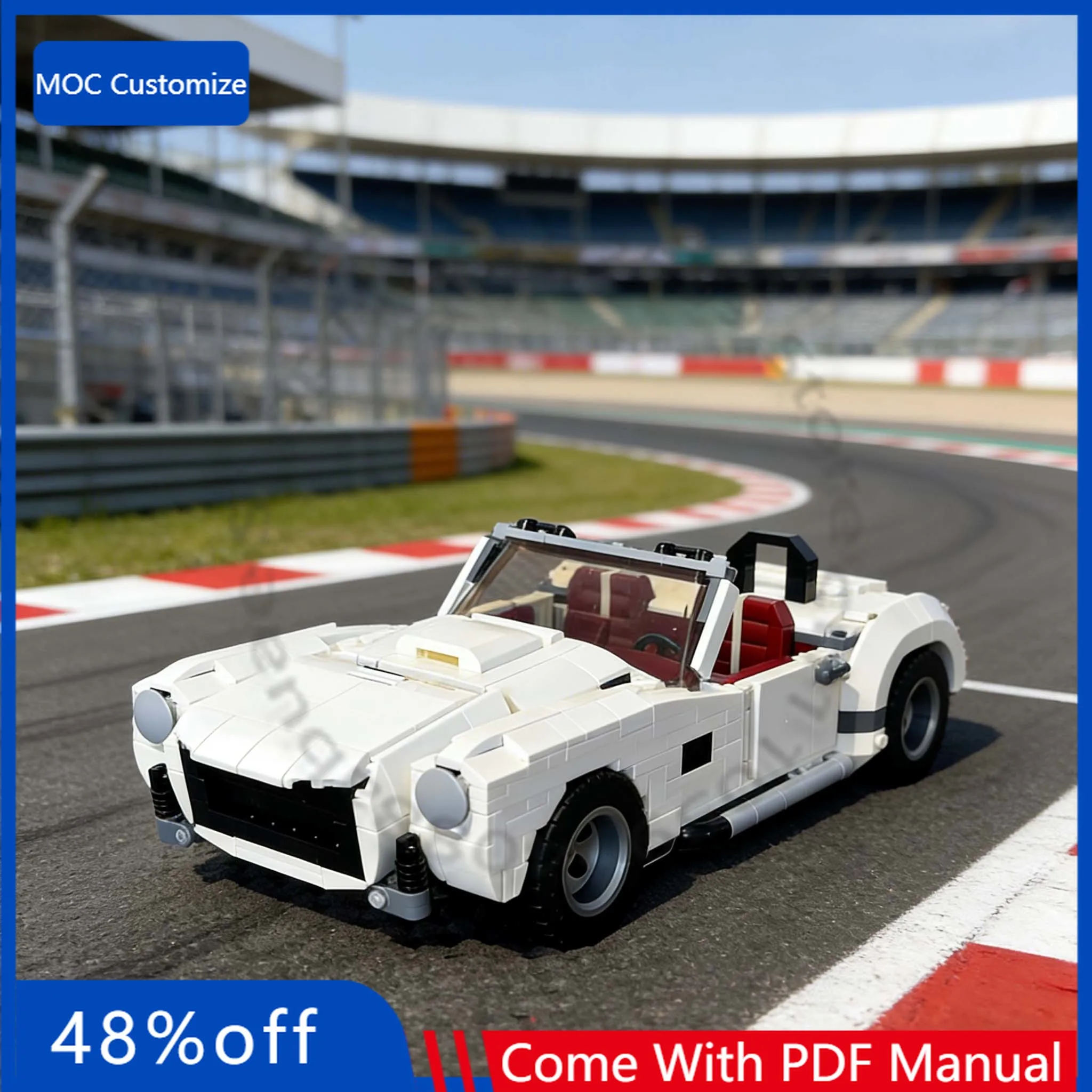 1034 PCS Speed Hypercar 10337 Cobra MOC Customize Modular Building Block Popular Simple Brick Technology DIY Assembly Toy Gift