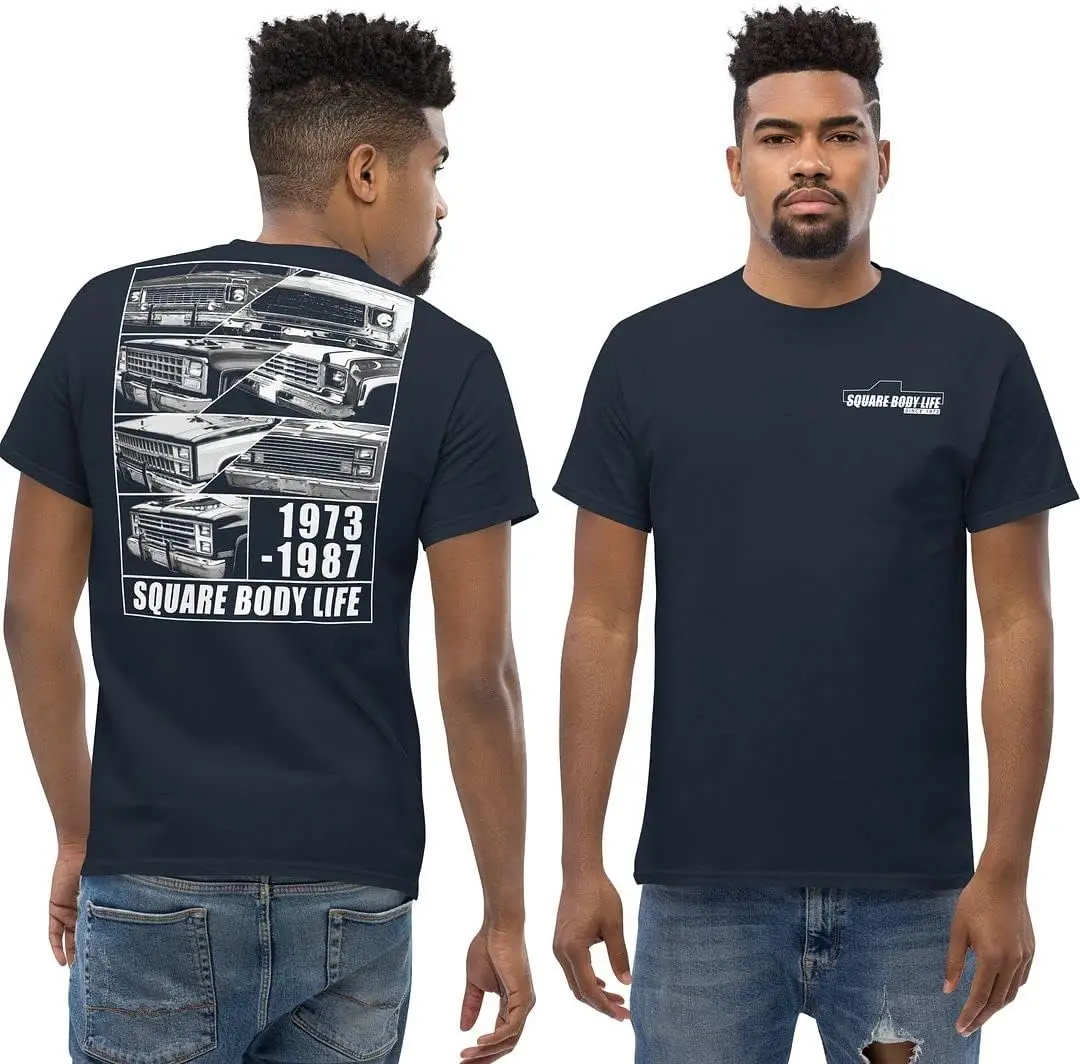 Aggressive Thread Square Body Shirt Mens Squarebody Truck T-Shirt with 1973-1987 Grilles