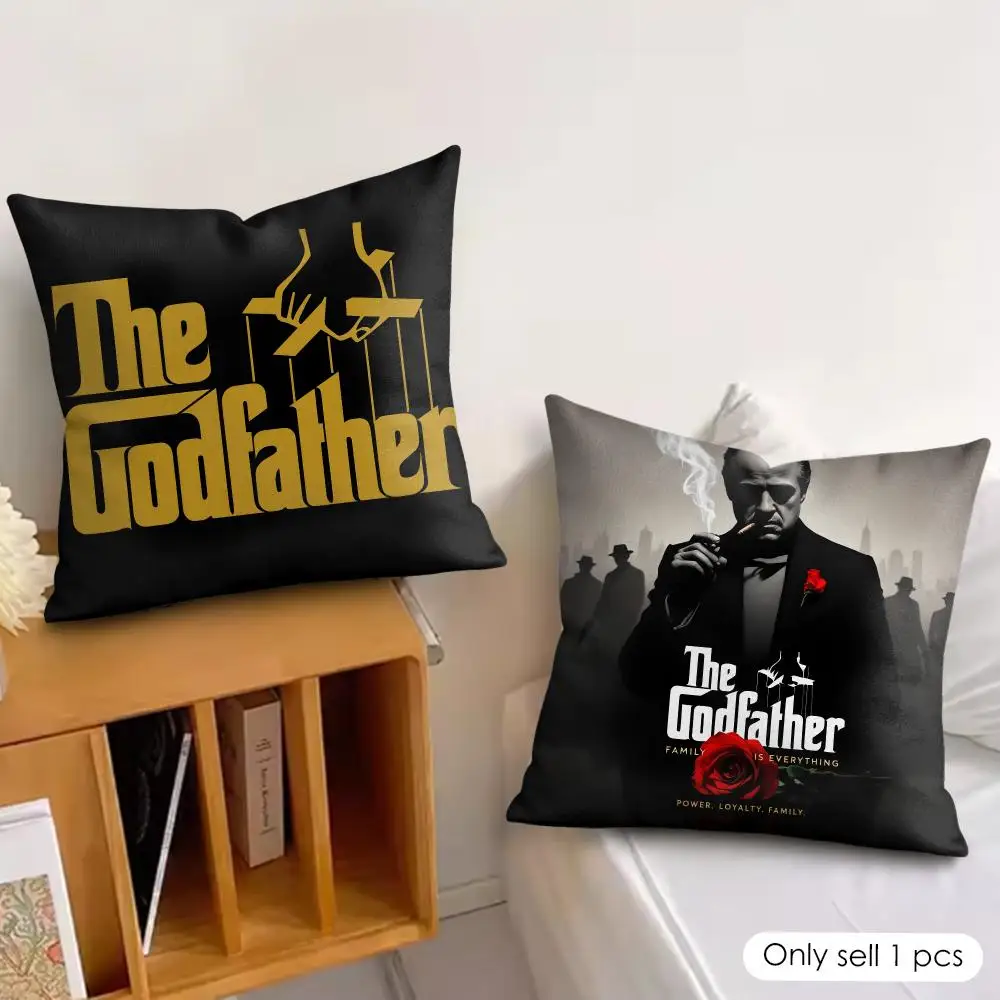 Film The G-Godfather Cinematic Cushion Cover Soft Plush Fabric Double-Sided Printed Pillowcase for All Seasons Home Decor