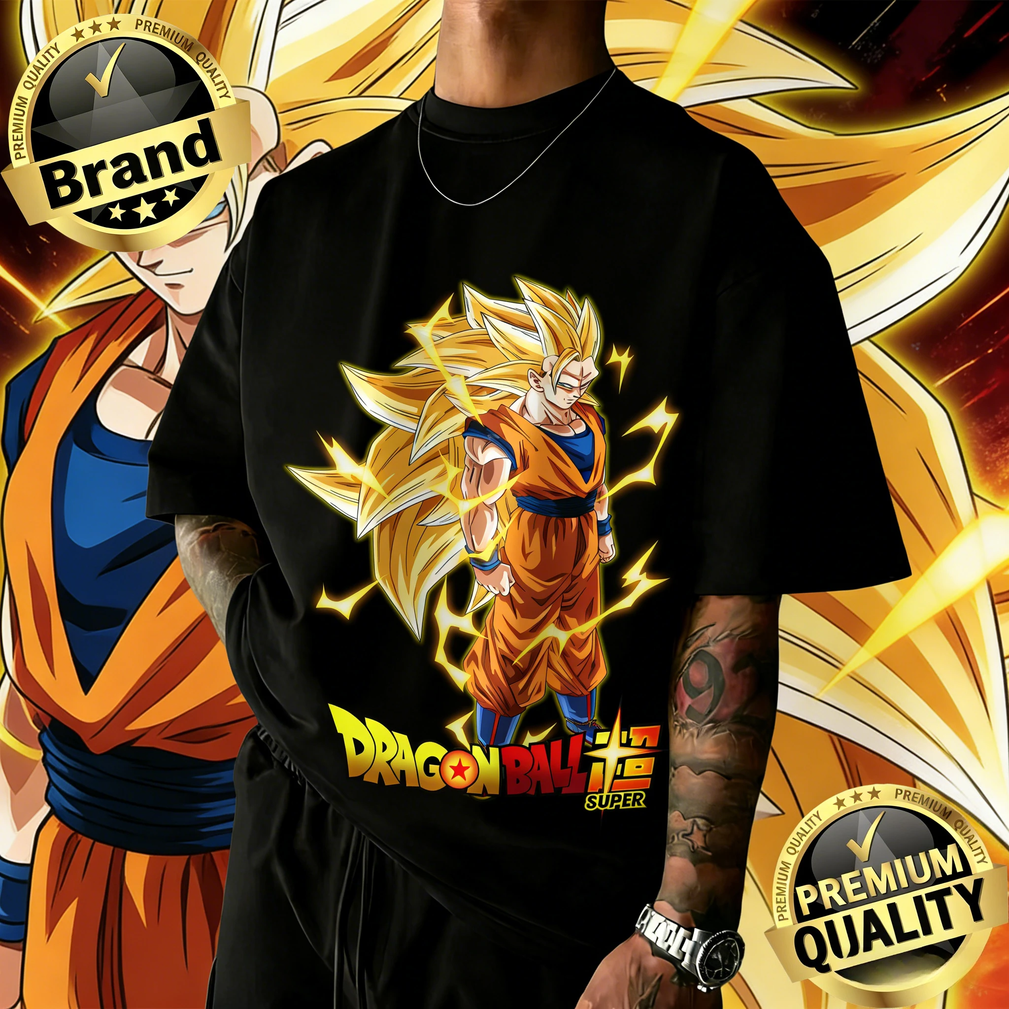 

2026 New Summer Dragon Ball 40th Anniversary Kakarot 100% Cotton Anime Printed T-shirt Extra Size Casual Streetwear Unisex Y2k