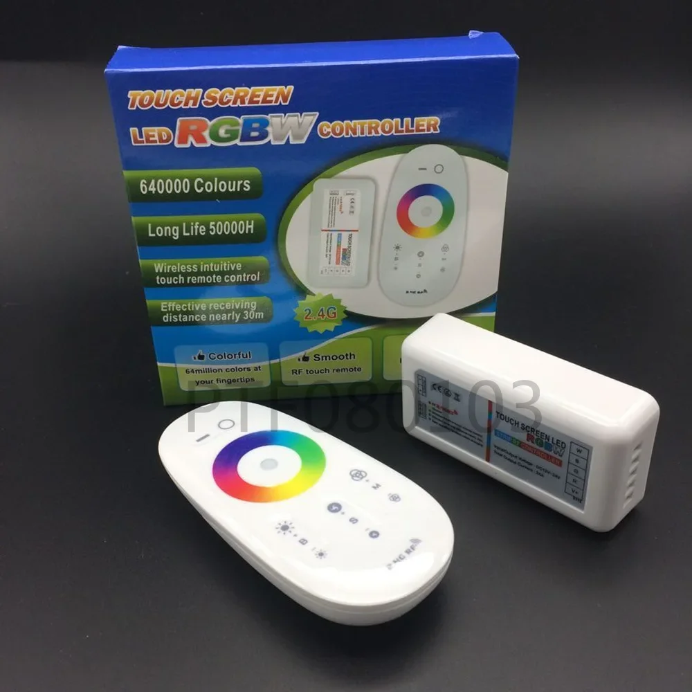 Touch Screen LED RGBW Controller 2.4G Wireless DC12-24V Touch RF Remote Control For RGBW LED Strip