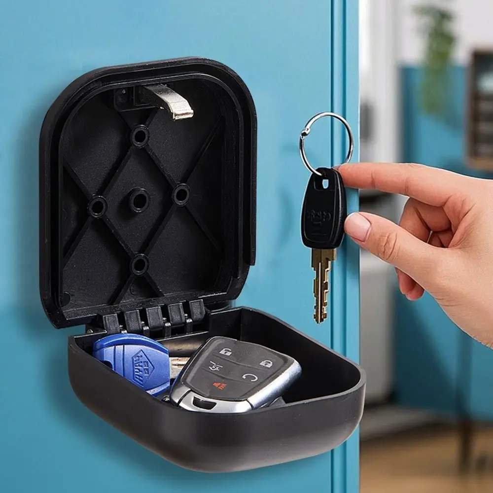 Portable Wall Mounted Key Safe Box Anti-theft Weatherproof Key Password Box Punch-free Key Security Storage Case Outdoor