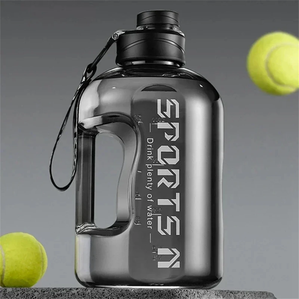 1pc Large Capacity Water Bottle 1.7L/2.7L Sports Water Bottle with Straw Portable Camping Gym Cycling Cup for Sports and Fitness